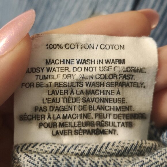 Vintage Bullet Blue Jeans 100% Cotton Top Size Small - Picture 4 of 8